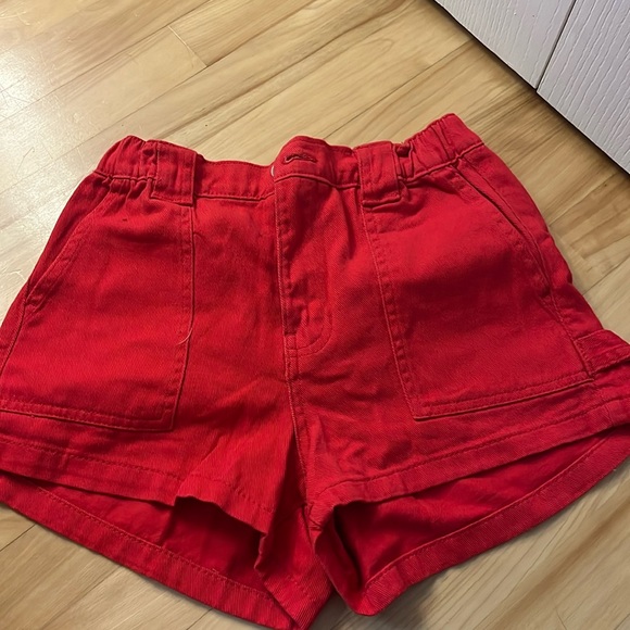 Red shorts carpenter high waisted - Picture 1 of 3